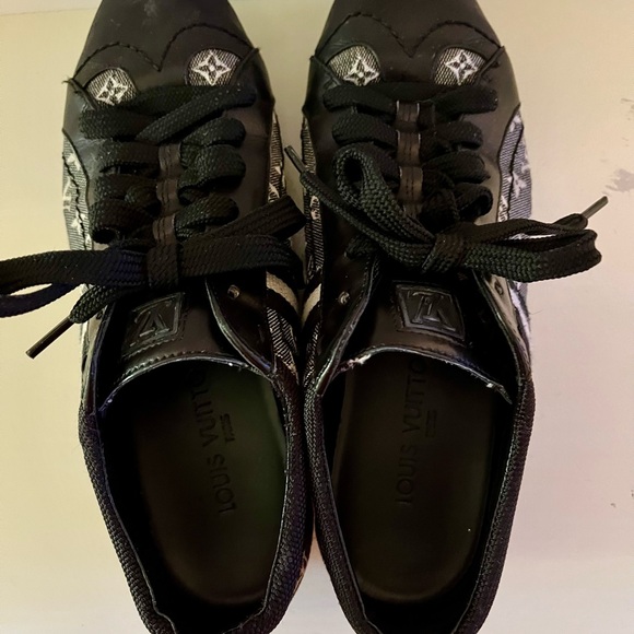 Louis Vuitton Black and Gray Women's Sneakers - Picture 11 of 15